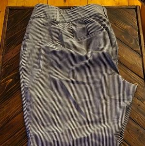 Pin stripe Lane Bryant capris.